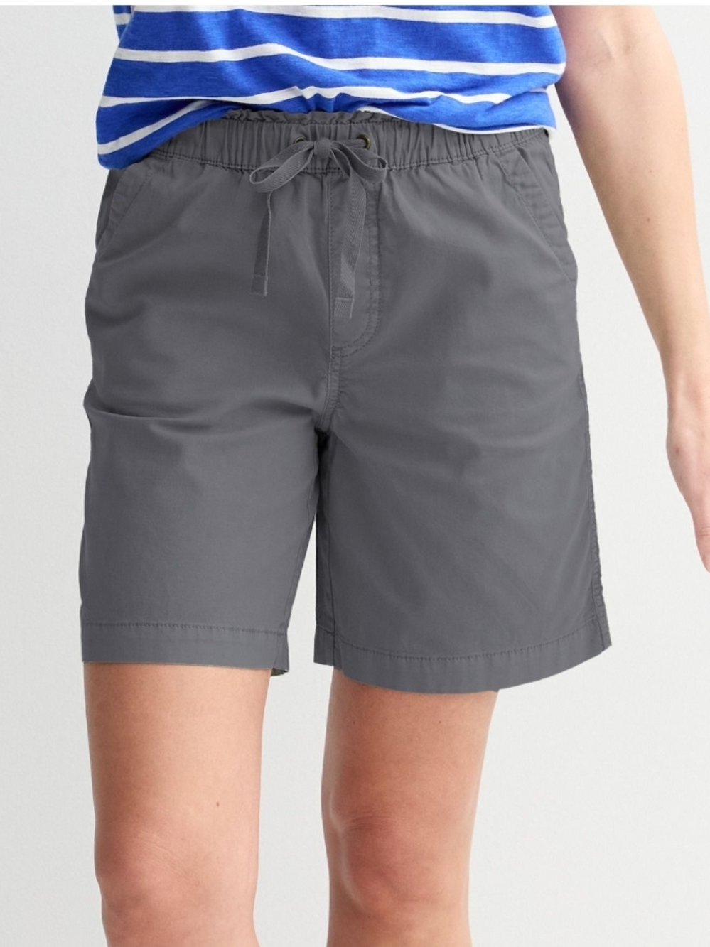 Sonoma Gray Stretch Drawstring Bermuda Shorts